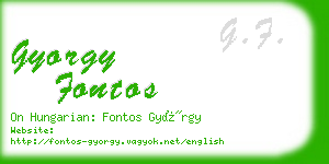 gyorgy fontos business card